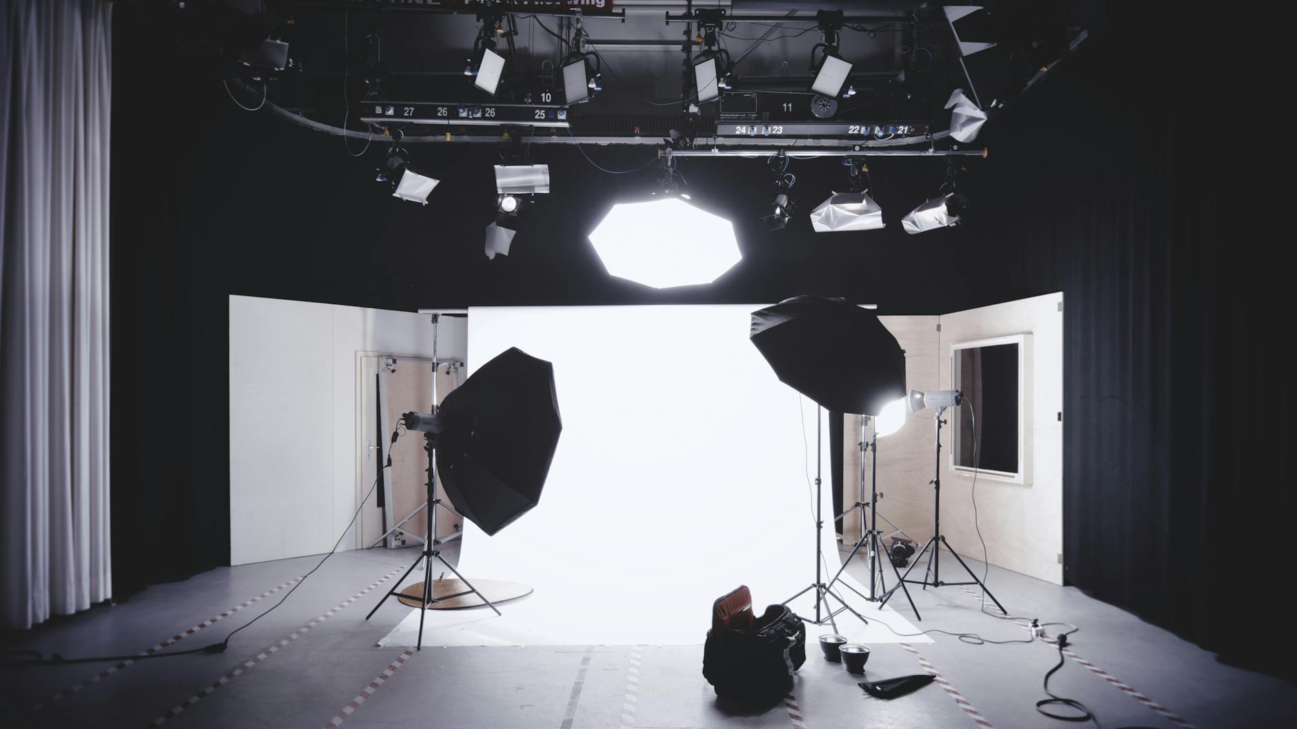 Professional studio lighting setup
